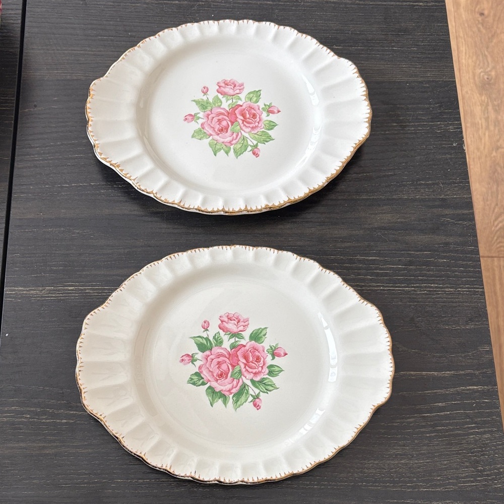 Kraftex Floral White Dinner Plates